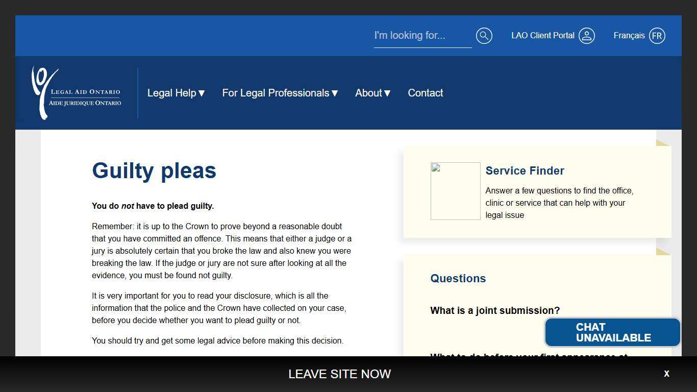 Guilty pleas – Legal Aid Ontario