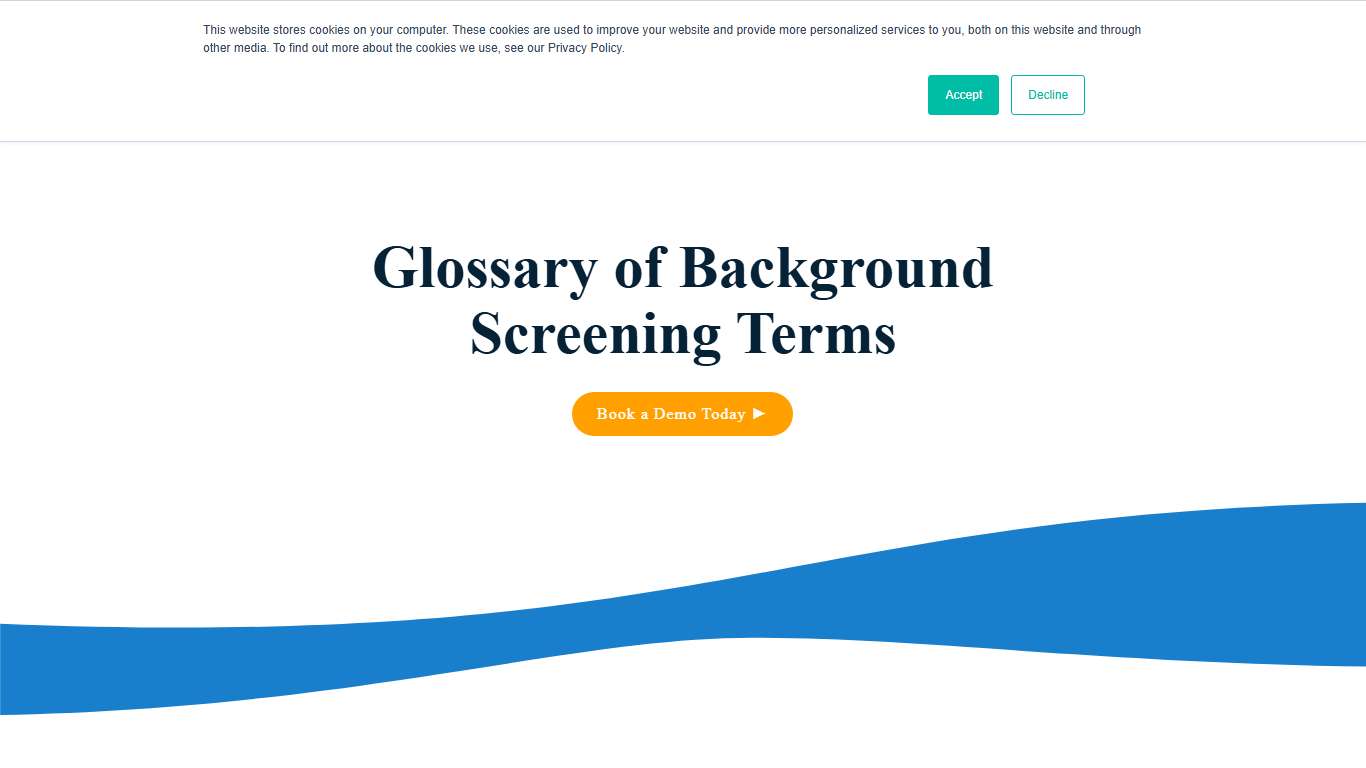 Glossary Of Background Screening Terms AccuSourceHR, Inc.